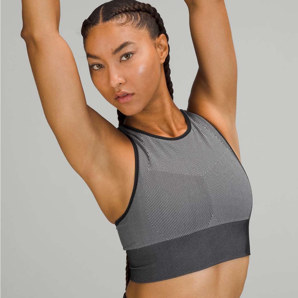 Women's Black and Gray Sports Bra